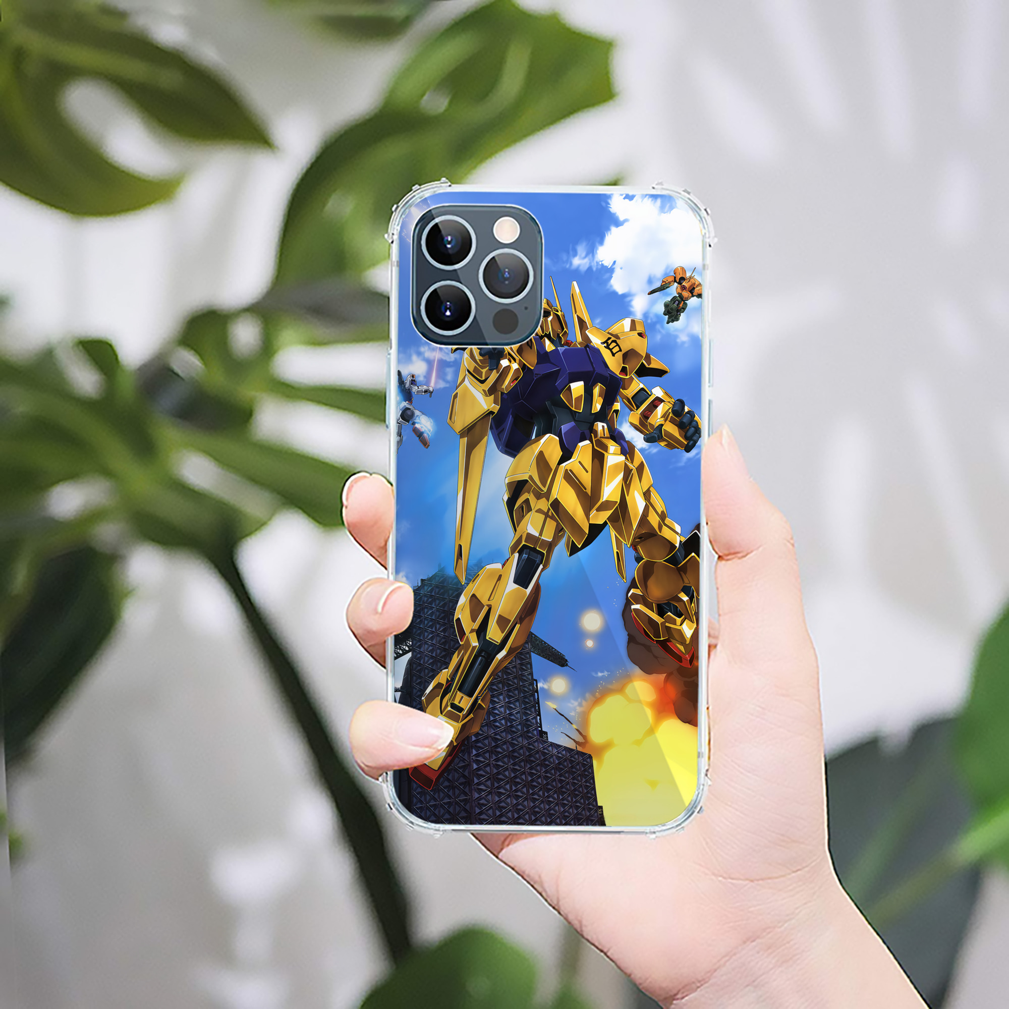 （画像用） 機動戦士ガンダム Mobile Suit Gundam 【iPhone 12シリーズ対応】透明スマホケース（クリアソフトケース）